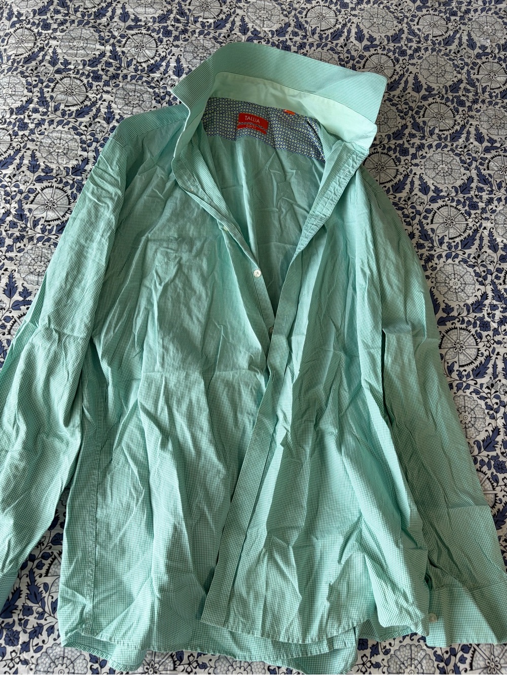 Tallia Mint Green Button-Up Shirt 17.5 - like new coastal tennis golf